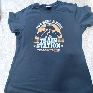 Port & Co. XL Black Women's Yellowstone Tee Shirt.